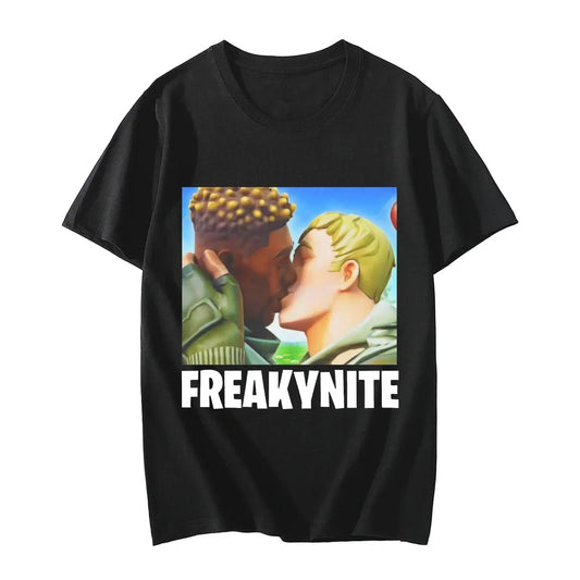2025 Freakynite Meme T-Shirt – Funny Brainrot Parody Graphic Tee for Women’s Streetwear