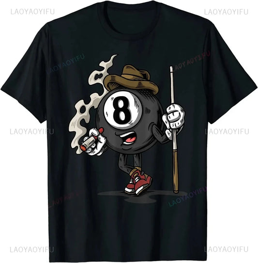 Funny Billiards Slogan T-Shirt – 3D Graphic Tee for Men