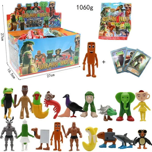 24PCS Italian Brainrot Kids Surprise Box – Funny Meme Figures & Cards Set for Children