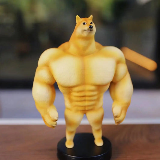 Muscle/Funny Shiba Inu GK Figure – Creative Meme Design Anime Collectible Resin Statue