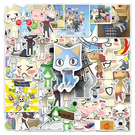 Cute Inoue Toro Stickers – Cartoon Cat Meme Graffiti Decals (10/50/100/200 Pcs)
