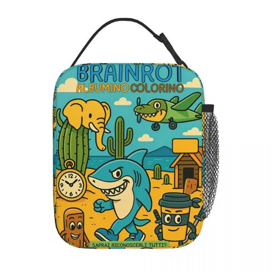 Italian Brainrot Meme Insulated Lunch Bag – Funny Portable Cooler for Food & Travel