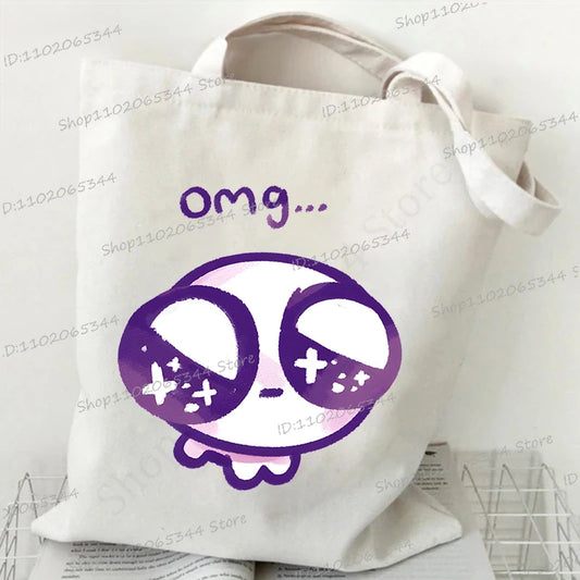 Women’s Handbags – Meme Cat Funny Canvas Tote Bag (Reusable & Foldable Shopping Bag)