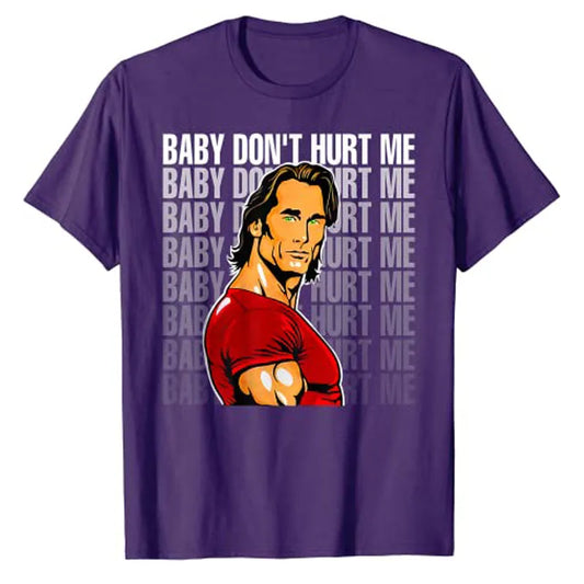 "Baby Don't Hurt Me" Funny Meme T-Shirt – Men’s Graphic Tee for Humor Lovers