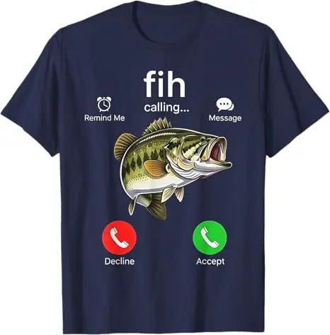 Fih Calling Meme T-Shirt – Funny Fish-Themed Graphic Tee for Fishermen