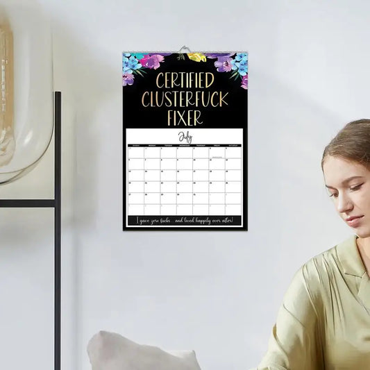 2025 Funny Monthly Wall Calendar – Humorous & Sarcastic Art Calendar for Home, Office, or Dorm