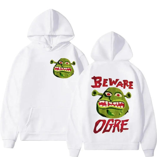 Shrek Funny Print Men's Hoodie – Casual Loose Fit for Fall & Winter Streetwear