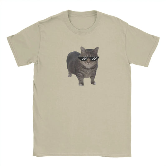 “Oiiaa Oia Cat” Meme T-Shirt – Funny 100% Cotton Summer Tee for Men