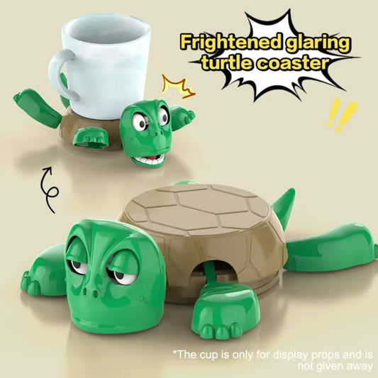 Quirky Turtle Coaster – 3D Printed Panicked Turtle Mug Base & Decor