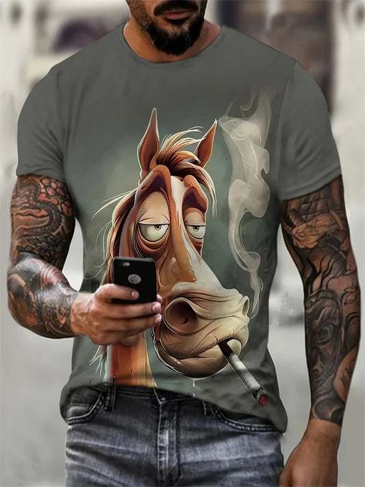 New Summer Men’s T-Shirt – Abstract 3D Printed Funny Graphic Streetwear Tee