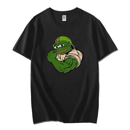 Pepe the Frog Christmas T-Shirt – Cartoon Frog Graphic Unisex Cotton Tee