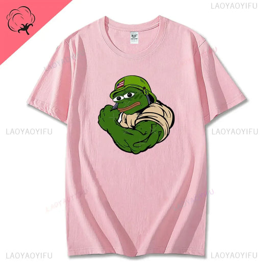 Pepe the Frog Christmas T-Shirt – Cartoon Frog Graphic Unisex Cotton Tee