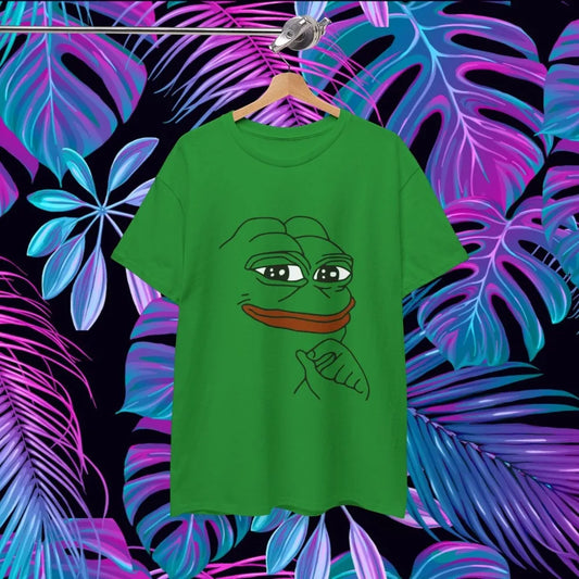 Pepe Frog Meme Shirt – 4Chan-Inspired Funny Green Cotton Tee (Unisex)