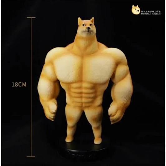 Muscle/Funny Shiba Inu GK Figure – Creative Meme Design Anime Collectible Resin Statue